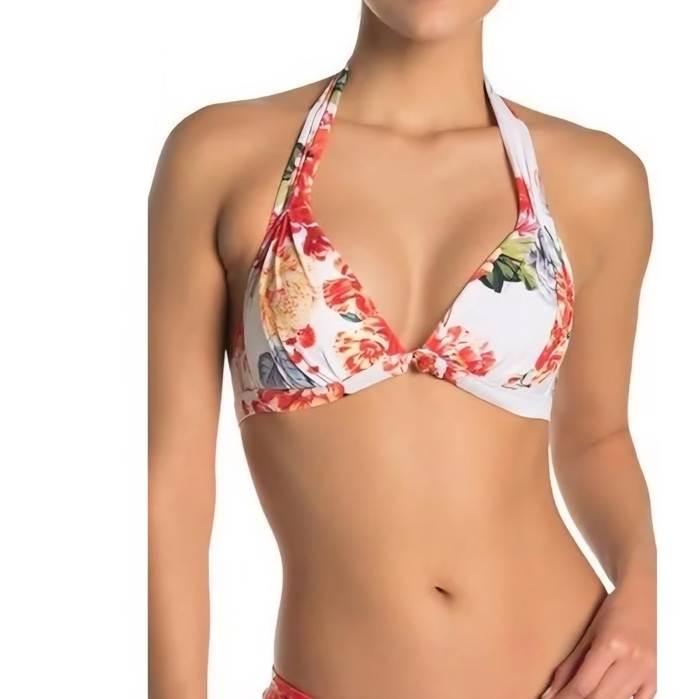 RACHEL Rachel Roy White and Red Halter Bikini, XSMALL - Picture 2 of 6